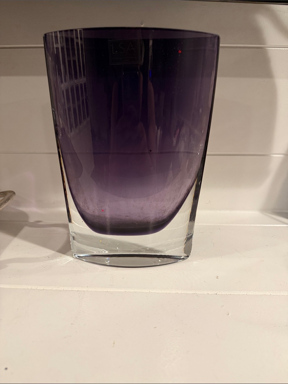 LSA Amethyst Glass Vase - Deep Purple Home Accent
